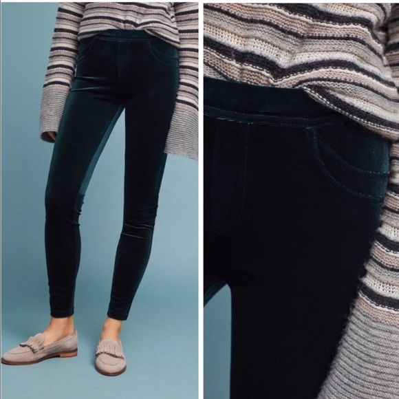 Anthropologie Sanctuary Green Velvet Legging XS NWT - Picture 5 of 6